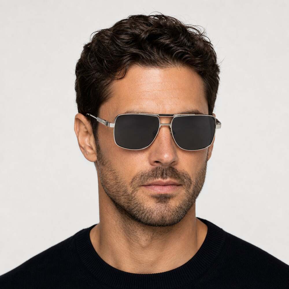 Salvatore Ferragamo SF318SP 021 Light Ruthenium Sunglasses NEW Authentic